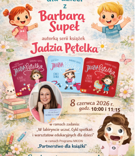 plakat informujący o spotkaniu dla dzieci