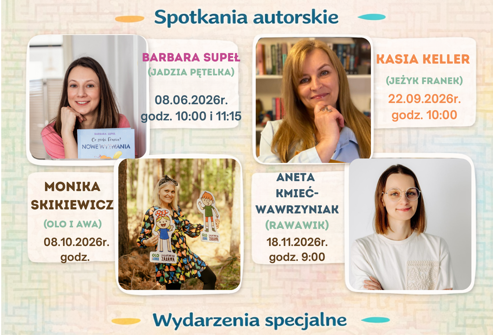 kolorowy plakat informujący o wydarzeniach