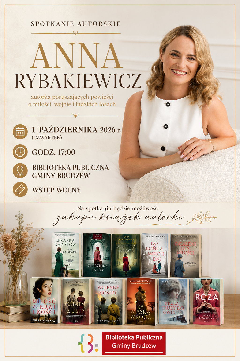 zdjęcie - Zapraszamy na spotkanie z Anną Rybakiewicz